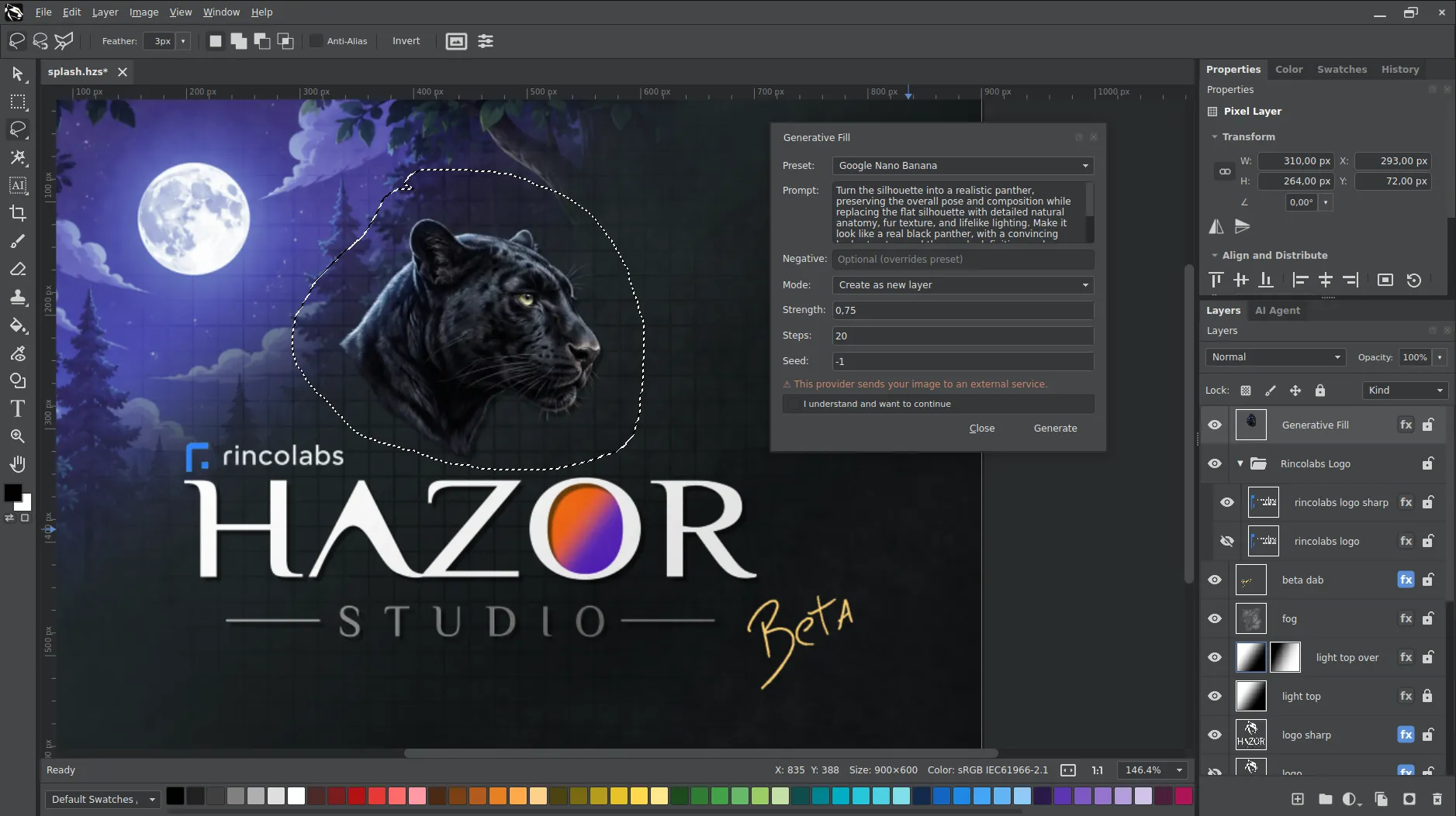 Hazor Studio AI generative fill preview 2