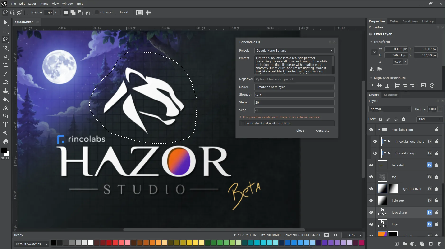 Hazor Studio AI generative fill preview 1